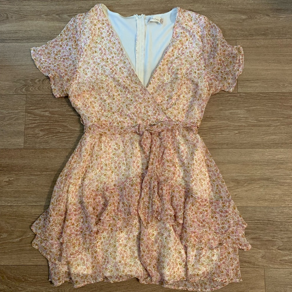Altar'd State Pink Floral Mini Dress